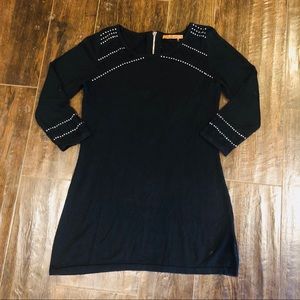 Belldini Pointelle Embellished Sweater Tunic